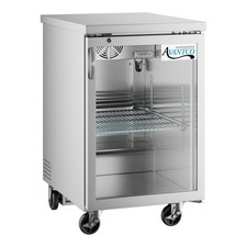 23" Stainless Steel Glass Door Back Bar Refrigerator