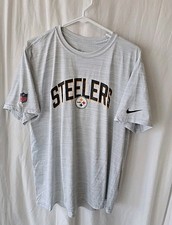 Pittsburgh Steelers On Field NFL Men's Gray Dri-Fit T-Shirt Short Sleeve Sz XL
