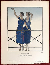 Gazette du Bon Ton Print Pochoir ~ June 1920 No. 5 ~ Marty Les Voila Doeuillet