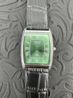 GREEN Dial Vintage Seiko Slim Quartz Men's BARREL  Wrist Watch