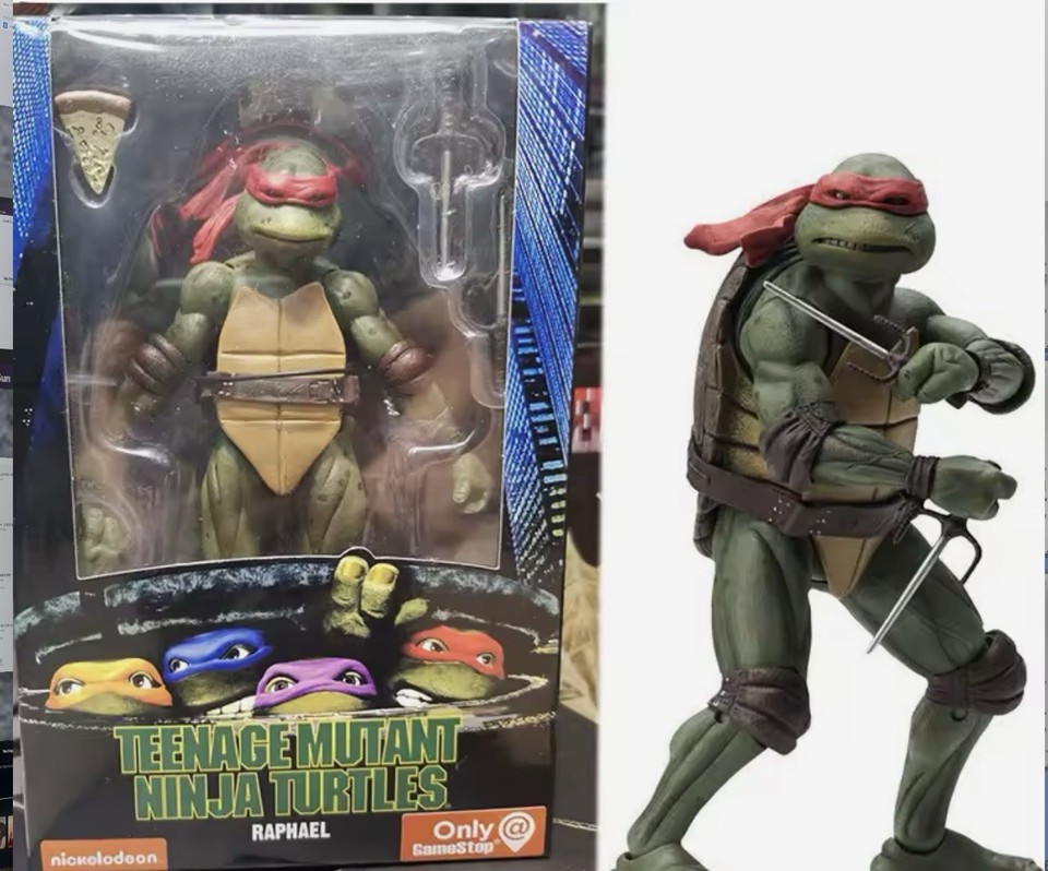 NECA Teenage Mutant Ninja Turtles Raphael 1990 Movie Version Figure ...