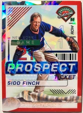 2024 Panini Prospect Edition Holo Red Ice #187 Sidd Finch/George Plimpton Mets