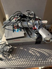 Nintendo Nes Console Bundle Nes-001 Gray Zapper Game Blinking Light-read- Nintendo Nes Console Bundle Nes-001 Gray Zapper Game Blinking Light-read-