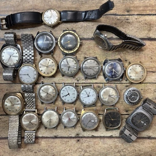 Lot Of 23x Vintage Timex Mechanical, Automatic, And Electric Wrist Watches