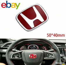 Steering Wheel Badge Jdm Emblem Red 2009-2025 For Honda Civic Coupe Si 2dr 4dr Steering Wheel Badge Jdm Emblem Red 2009-2025 For Honda Civic Coupe Si 2dr 4dr