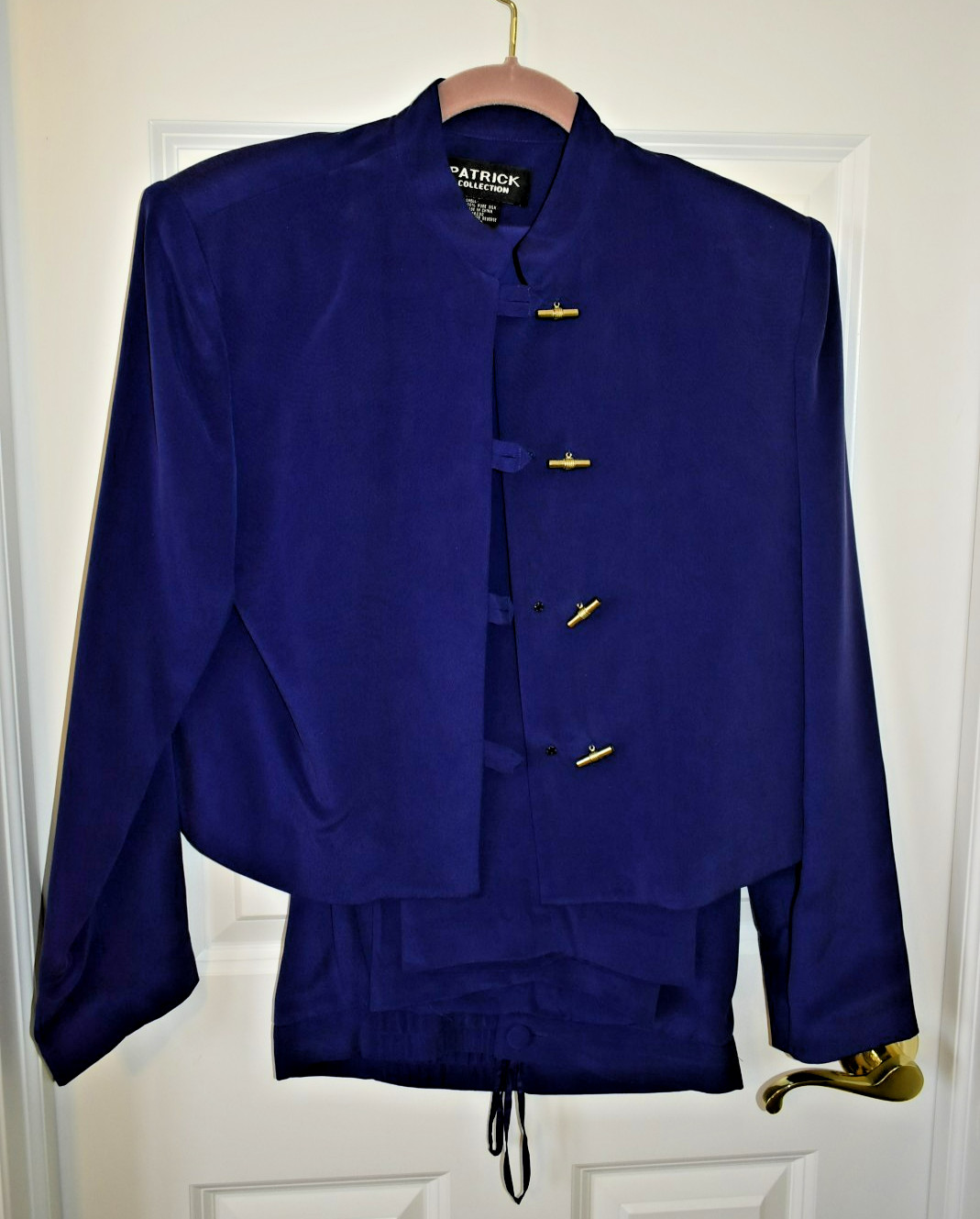 Patrick Collection Iris Purple Silk Pantsuit 10 - image 1