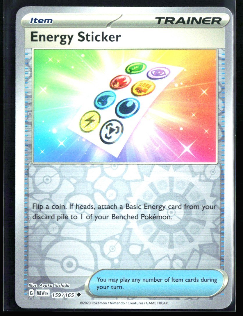 2023 Scarlet & Violet - 151 Energy Sticker #159 Reverse Holo Pokemon Card