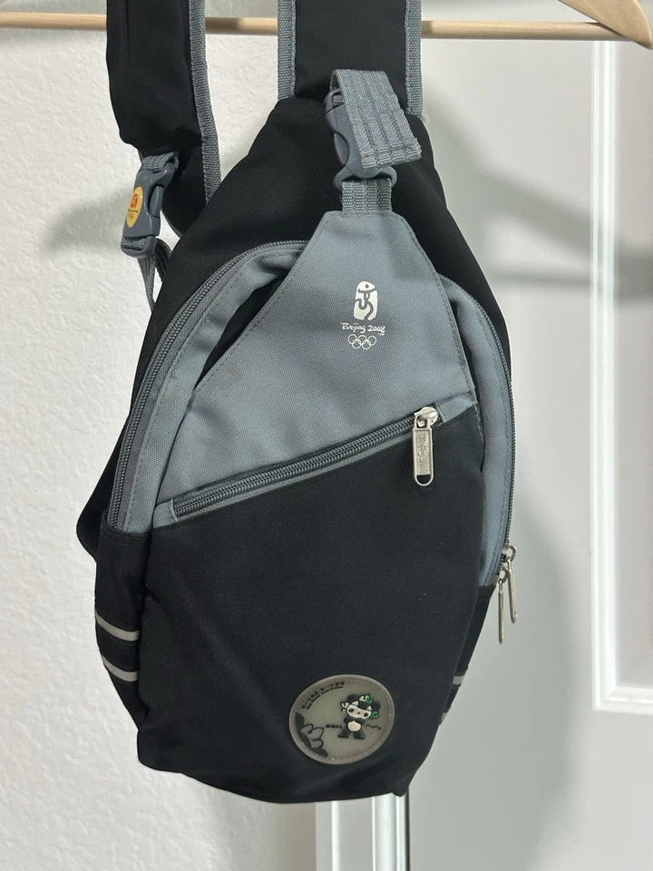 Beijing Olympics 2008 Panda Shoulder Sling Messenger Backpack Collectible Bag - Image 4 of 4
