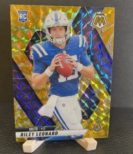 2025 Mosaic Riley Leonard Rookies RC Reactive Yellow Prizm #372 Colts