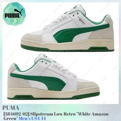 Puma Slipstream Low Retro White Amazon Green 384692-02 Men's US4-14 NEW