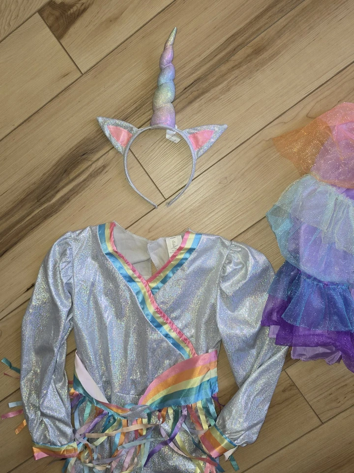 Mono Disfraz Halloween Unicornio Arco Iris Estrella de Rock para Niños 6-7 Pequeño #5293 Foto 3 de 4