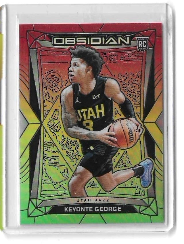 2023 Panini Obsidian Electric Etch Reggae Flood /75 Keyonte George #35 Rookie RC