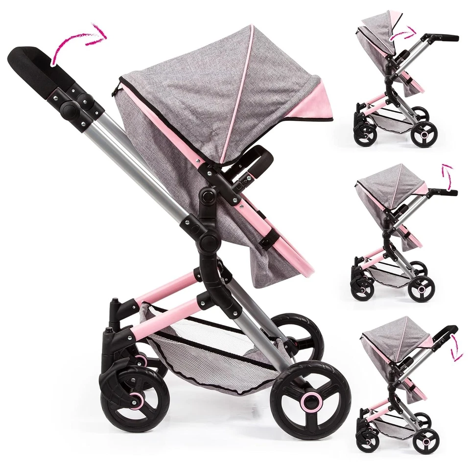 Coche Para Bebes Cochecito Para Niños Convertible Moisés Cochecito Rosa Foto 2 de 4