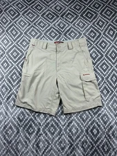 Simms Fishing Shorts Mens Medium Beige Nylon Cargo Comfort Tactical Quick Dry