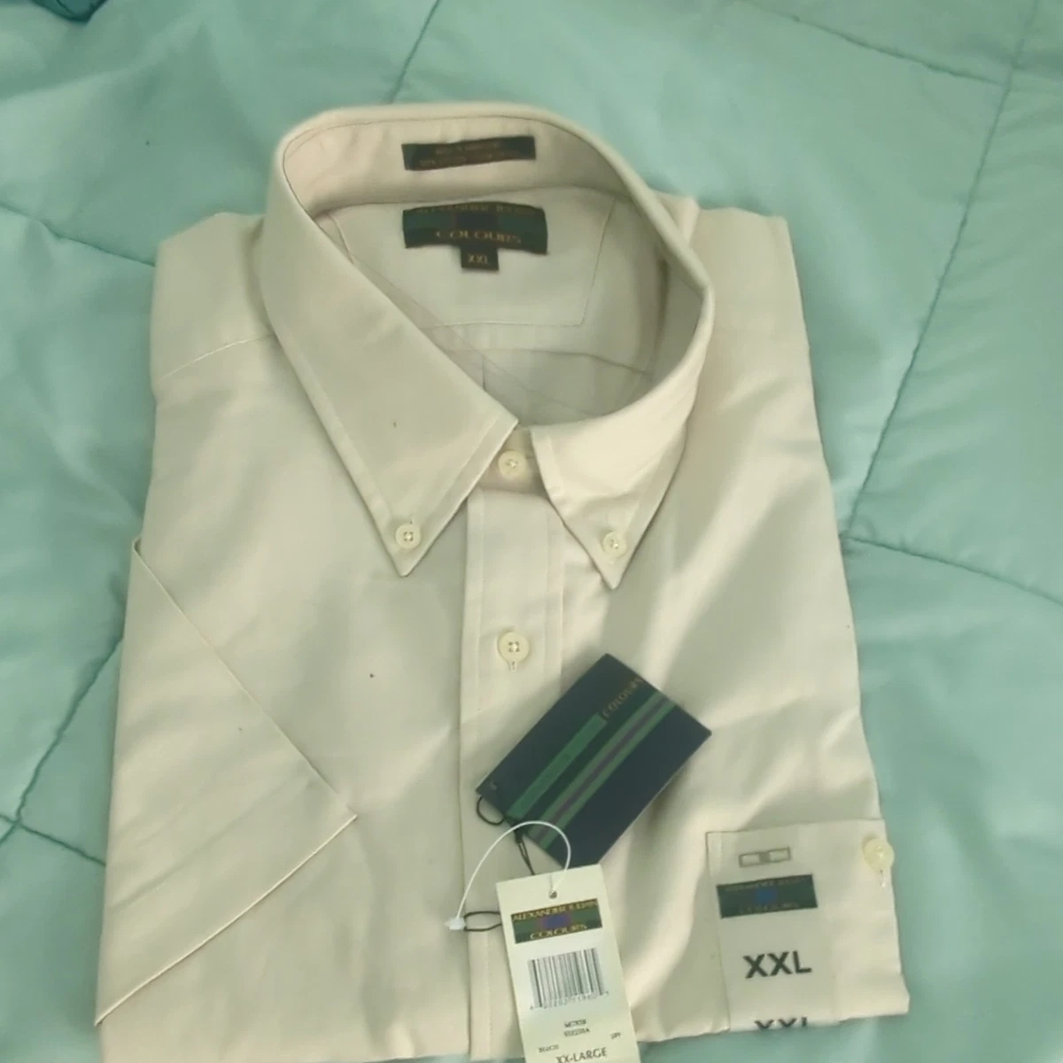 alexander julian colours white dress shirt Alexander Julian Colours White Tuxedo Shirt XL 17-17 1/2 32/33 Pristine