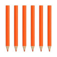 6 Pcs Wooden Colored Pencils Short Oil Based Colored Pencils, Orange