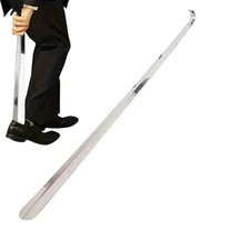 20.5" Extra Long Metal Handle Shoe Horn Stainless Steel Handled Shoehorn Horns