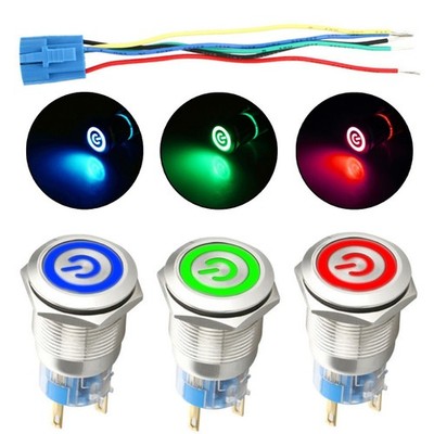 Button Switch Button Switch 5A/250VAC Blue/red/green ON/OFF Parts Push