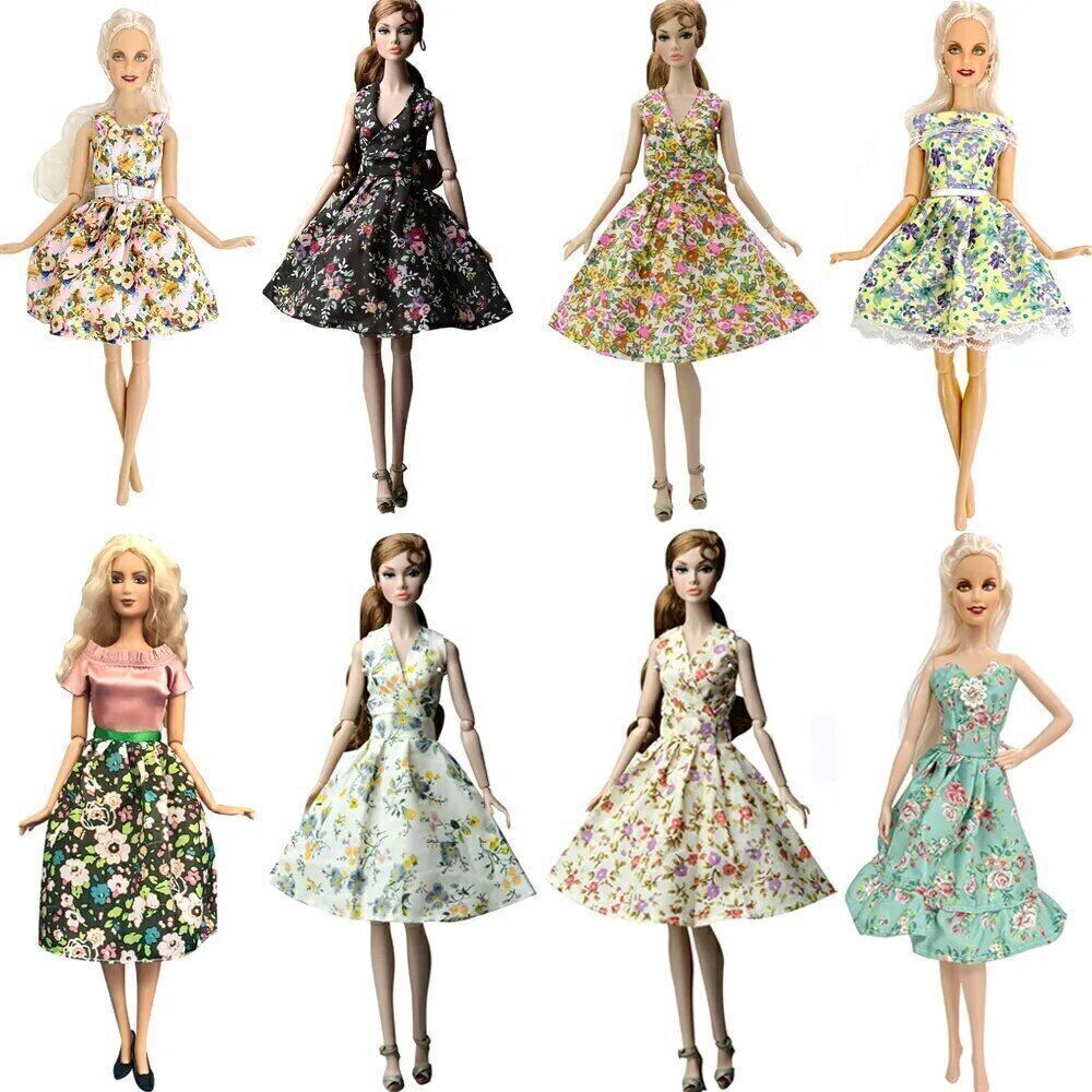 1/6 Doll Casual Skirt Floral Dress For 11.5