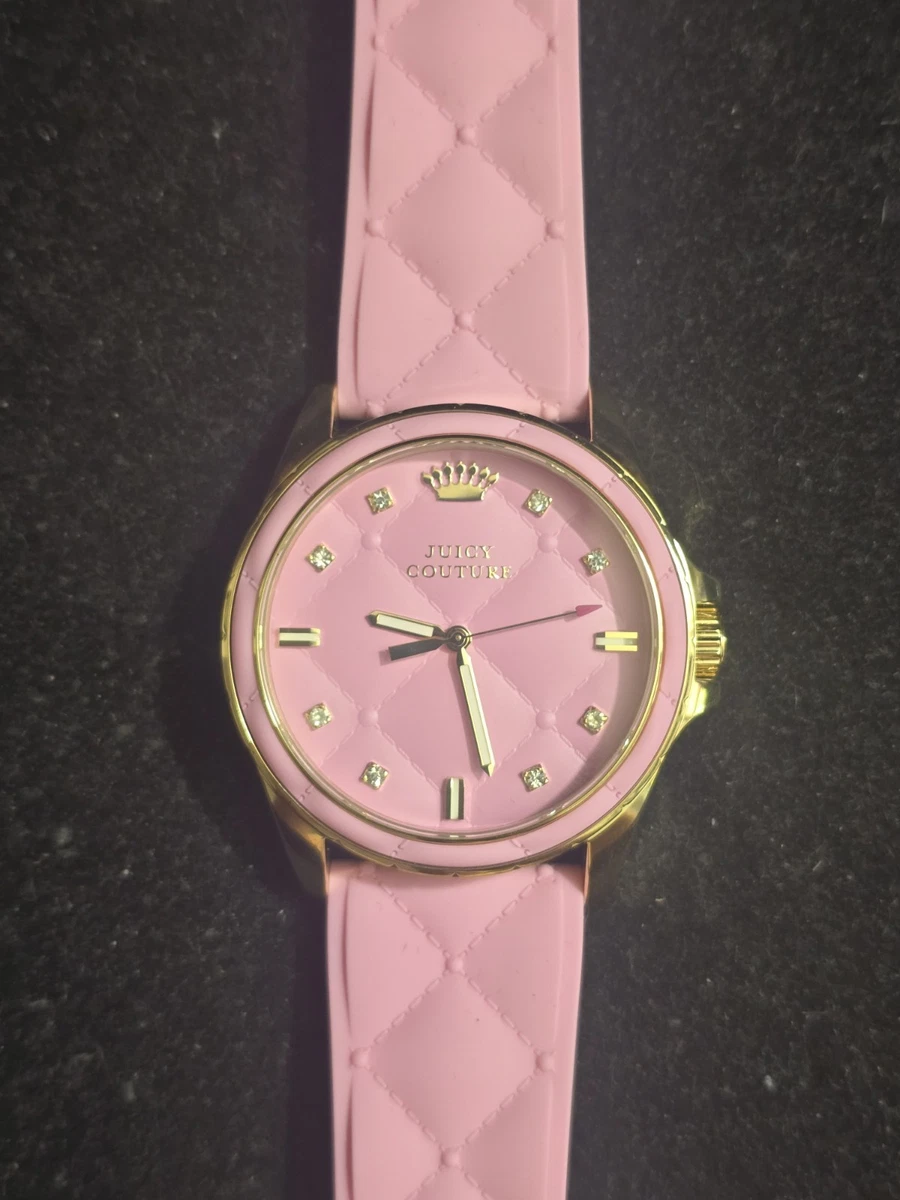 Juicy Couture Stainless Steel Band Rose Gold Case Wristwatches for