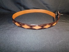 Brighton M20548 Argyle Leather Belt Men s Size 40 Brown Very Good Condition
