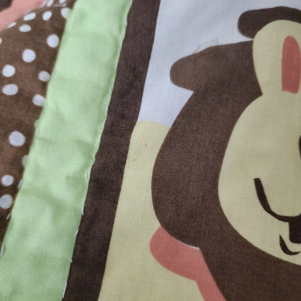 Manta bebé vintage cuna edredón selva safari animales de colección género neutro Foto 4 de 4