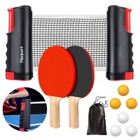 Tischtennis Set Erwachsene Indoor Outdoor SchläGer Netz BäLle Tragetasche 6 Stk