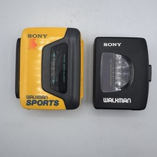 Sony Walkman Cassette Players WM-A53  WM-EX10 Tested with Batteries Pins Turn