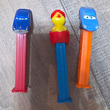 Lot of 3 PEZ Candy Dispensers - 2 Cars Vehicle Heads & Tweety Bird