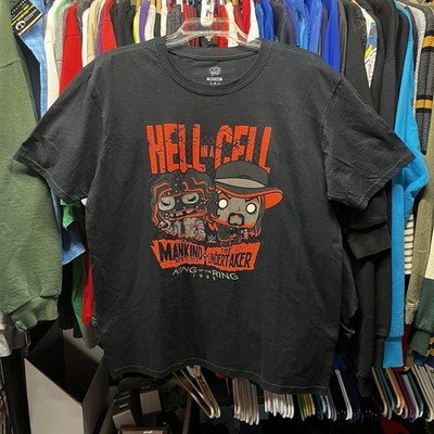 WWE Funko Pop Mens Medium Black T Shirt Hell In A Cell Mankind Undertaker Tee