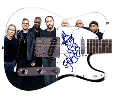 The Dave Matthews Band Stefan Lessard Sketch Autographed Custom Graphics Guitar 