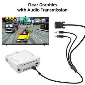 Mcbazel VGA AV Audio Video Cable for Sega Dreamcast