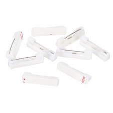 10Pcs Safety Pins, 22mm Self Adhesive Safety Pins Bar Badge Pins Small,White