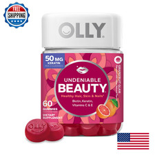 OLLY Undeniable Beauty Gummy: Hair, Skin, Nails, Biotin, Vitamin C, Keratin