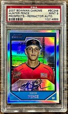 2007 Bowman Chrome Prospects, Astros Refractor  Auto /500 Hunter Pence OF #BC24