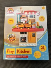 Kids' Pretend Play Kitchen NEW With Lights Sounds & Running Water Food Utensils