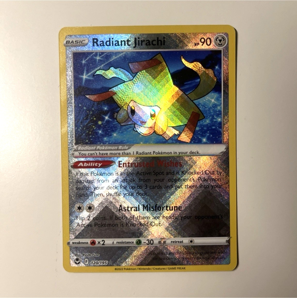 [NM] Radiant Jirachi 120/195 Pokemon Silver Tempest SWSH12 Sword & Shield