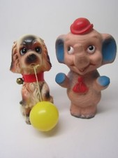 Wind Up Toy Orig Vtg ALPS Japan 1950s LOT 2 Shaky PUP Elephant Work Great