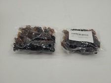 2PK 100 Piece Pack of 1cm Hair Claws Clips, Plastic Mini Hairclips Brown/ Black