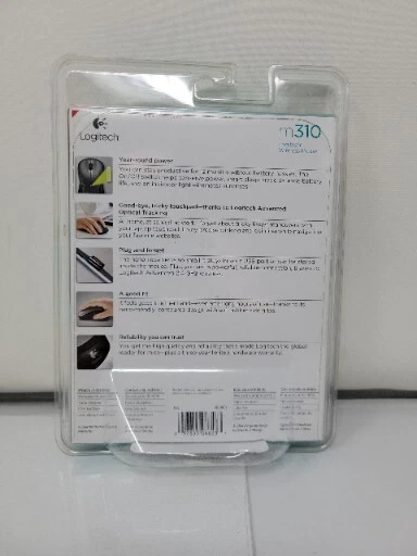 Logitech M310 Wireless High-Def 2.4GHz Optical Mouse w/Receiver 910-001675 NEW - Image 2 of 2