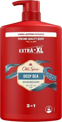 Old Spice Deep Sea Men’s Shower Gel & Shampoo 1000ml Multi-Use 3-in-1 UK