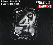 Frank Zappa Toilet Vintage Experimental Rock Black Fan Graphic T-Shirt