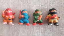 VINTAGE NINJA SOMA TOYS 1986 GIOCATTOLI IN GOMMA MINI FIGURE KARATE BUNDLE 4
