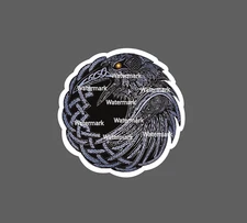 Raven Sticker Nordic Viking Waterproof NEW