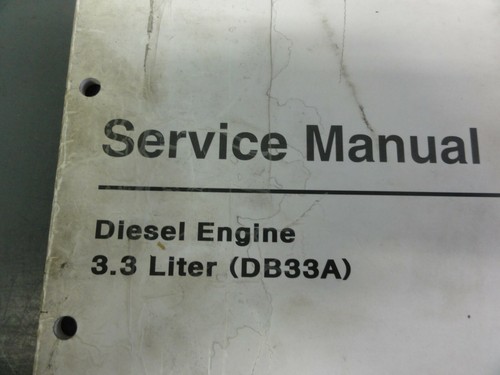Daewoo Diesel Engine 3.3 Liter (DB33A) Service Manual SB2013E02 Jul. 1998 - Picture 2 of 6