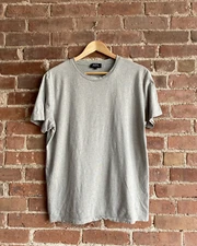 APC Mens T Shirt Size Large Gray Cotton/Linen Melange Portugal