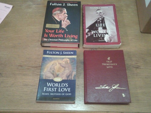 Lot Fulton Sheen books Tremendous Love World's first Love LIfe is worth ...