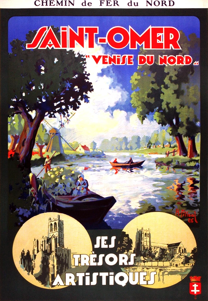 Affiche chemin de fer Nord - St-Omer