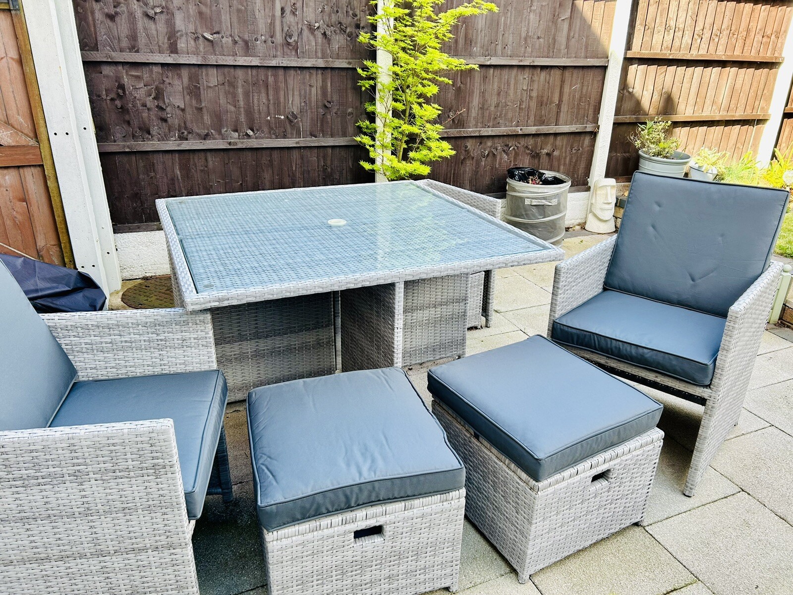 Rattan Garden Furniture used table and chairs eBay