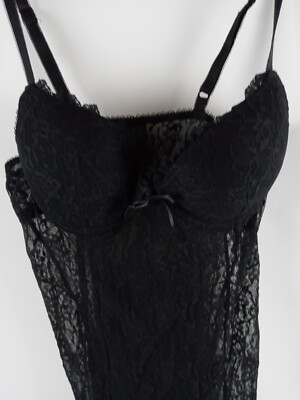 sexy smart lingerie Smart Sexy Lingerie Size Medium 34C Black Lace Chemise Adjustable Straps